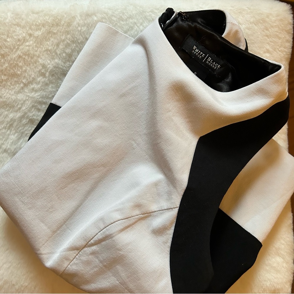 White House Black Market Colorblock Suiting Dress, Size 0